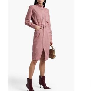 rag & bone Dusty Rose Button-Front Midi Shirt Dress